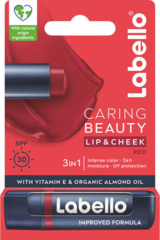 Labello Lip Balm SPF 30 Red Caring Beauty Lip & Cheek 4.8 g