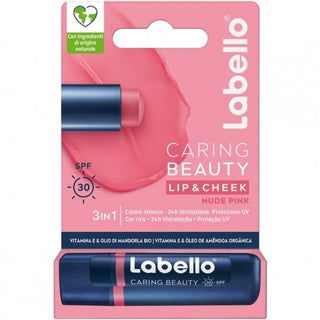 Labello Labello Caring Beauty 3In1 Spf30 Vitamina E & Olio Di Mandorla Bio Nude Pink