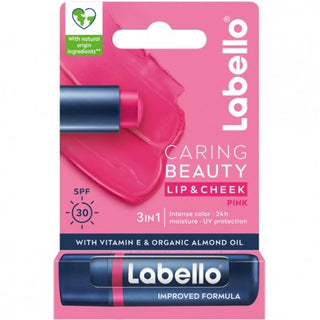 Labello Labello Caring Beauty 3In1 Spf30 Vitamina E & Olio Di Mandorla Bio Pink