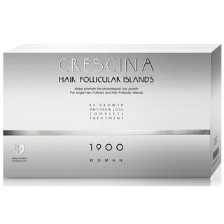 Labo Suisse Crescina Isole Follicolari 1900 , Per Stimolare La Crescita, Siero Trattamento In Fiale, Per Cuoio Capelluto, Per Donna, 10+10 pz