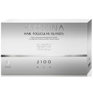 Labo suisse Crescina Isole Follicolari 2100 , Per Stimolare La Crescita, Siero Trattamento In Fiale, Per Cuoio Capelluto, Per Uomo, 10 +10 pz