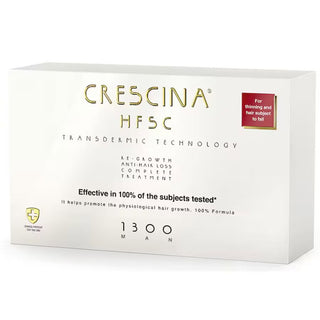 Labo suisse Crescina , Transdermic HFSC 1300, Per la stimolazione della crescita, Siero trattante in fiale, Per cuoio capelluto, Per uomo, 10 +10 pz, 3,5 ml