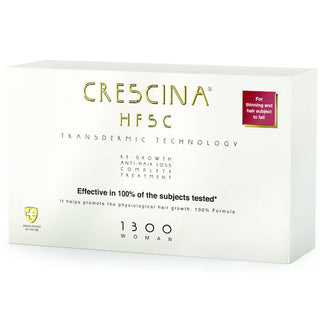 Labo Suisse Crescina , Transdermic HFSC 1300, Per la stimolazione della crescita, Siero trattante in fiale, Per cuoio capelluto, Per donna, 10 +10 pz, 3,5 ml
