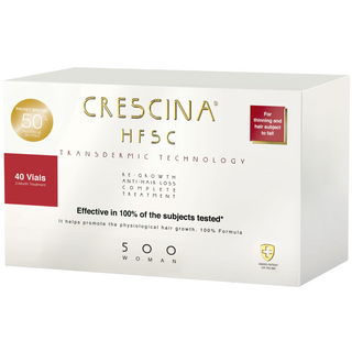 Labo Suisse Crescina, Transdermic HFSC 500, Per la stimolazione della crescita, Siero trattante in fiale, Per cuoio capelluto, Per donna, 20 + 20 pz, 3,5 ml