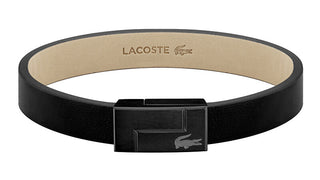 Lacoste Traveler Black Leather Bracciale 2040073