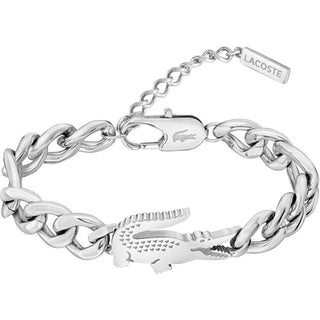 Lacoste Bracciale In Acciaio Da Donna Coccodrillo 2040373