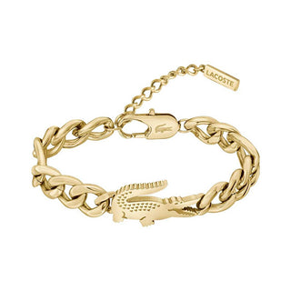 Lacoste Bracciale Da Donna Placcato Oro Coccodrillo 2040374