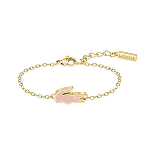 Lacoste Adorabile Bracciale In Acciaio Placcato Oro Cutie Croc 2040530