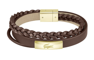 Lacoste Bracciale In Pelle Marrone Fusion 2040317