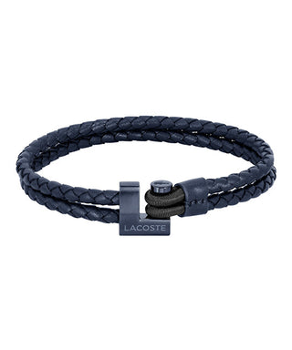 Lacoste Bracciale In Pelle Intrecciata Marrone Elegante Loch 2040150