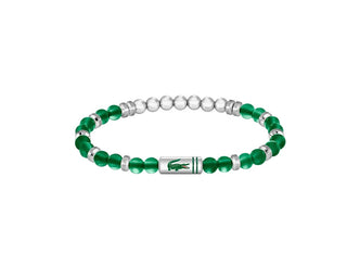 Lacoste Matchpoint green agate beaded Bracciale 2040591