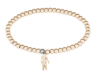 Lacoste Bracciale Con Perline In Acciaio Placcato Oro Orbe 2040333