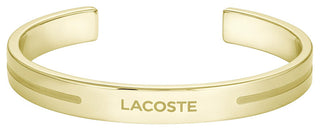 Lacoste Bracciale Adventurer In Acciaio Placcato Oro, Aperto E Massiccio, 2040527