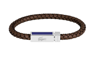 Lacoste Bracciale In Pelle Marrone Per Uomo Rockel 2040450