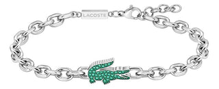 Lacoste Steel Bracciale with green crystals Arthor 2040610