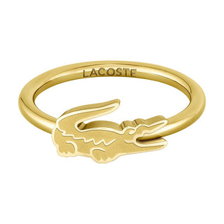 Lacoste Anello Originale Placcato Oro Coccodrillo 2040054 - Circuito: 56 Mm