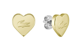 Lacoste Orecchini Placcati Oro Cuore Con Coccodrillo 2040401