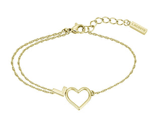 Lacoste Bracciale Da Donna Placcato Oro Con Cuore Volte 2040016