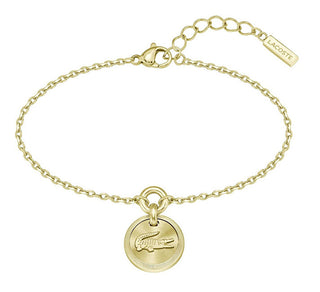Lacoste Bracciale In Acciaio Placcato Oro Con Coccodrillo Memento 2040423