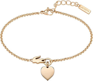 Lacoste Rose gold-plated Bracciale da donna Love My Croc 2040029