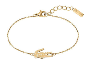 Lacoste Bracciale Placcato Oro Decente Per Donna Coccodrillo 2040048
