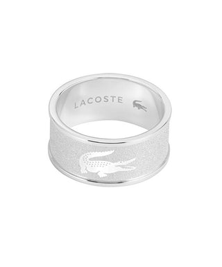 Lacoste Elegante Anello In Acciaio Per Uomo Backhand 2040485 - Circuito: 62 Mm