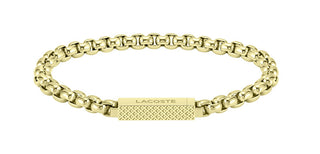 Lacoste Elegante Bracciale Placcato Oro Per Uomo L`Essentiel 2040124 - Lunghezza: 17,5 Cm