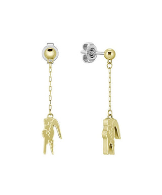 Lacoste Orecchini Pendenti Placcati Oro Con Pendenti A Forma Di Coccodrillo Coccodrillo 2040472