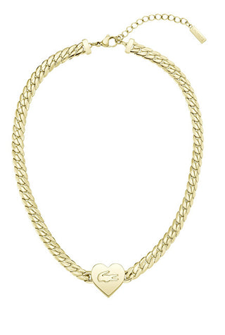 Lacoste Statement gold-plated Collana da donna Love My Croc 2040462