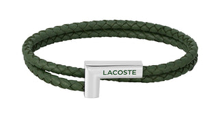 Lacoste Bracciale In Pelle Verde Swarm 2040151