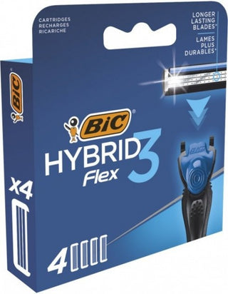 Bic Lame Ricariche Rasoio Hybrid3 Flex 3 Lame 4 Pz.