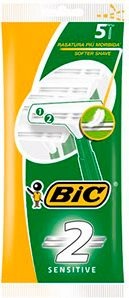 Bic Lametta Da Barba Usa E Getta Sensitive 2 Lame 1 Confezione Da 5 Lamette