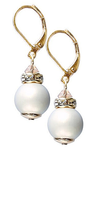 Lampglas Delicati Orecchini Sweet Cream Realizzati Con Perle Lampglas Ecu23