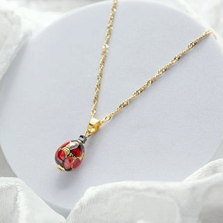 Lampglas Vermilion Nude Collana with 24k Gold NNM2/AG/POZ - Length: 50 cm