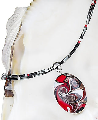 Magic Collana Mayan Love with pearl Lampglas NP37