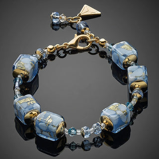 Heavenly Glow 2 Bracciale with 24K Gold in Lampglas Pearls BCU60