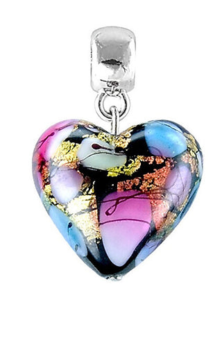 Lampglas Imprescindible Colgante Crazy Love Con Oro 24K En Perla Lampglas S21 