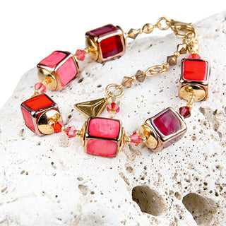 Original Strawberry Cocktail Bracciale with Lampglas BCU1 pearls