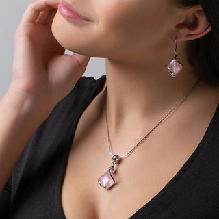 Romantic Hidden Passion Collana with pink Lampglas pearl NCH1/CHI