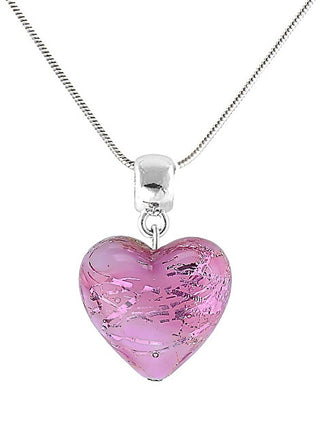 Lampglas Collar romántico con flor de Sakura en plata de ley y perla Lampglas Nlh35 