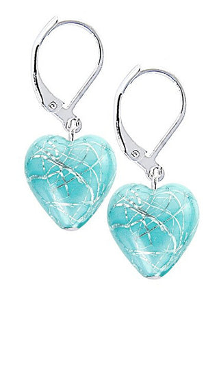 Lampglas Orecchini Turchesi Carezza Turchese Con Argento Puro In Perle Lampglas Elh12