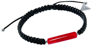 Lampglas Splendido Bracciale Shamballa Red Line Con Oro 24 Carati E Perla Lampglas Bshx7