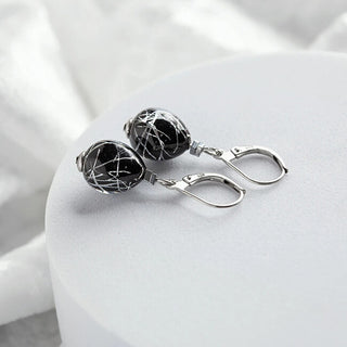 Lampglas Night Nude dangle Orecchini con sterling silver ENM7/AG/RHO