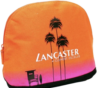 Lancaster, Soare Beauty, material, geantă din material textil, articole de toaletă, portocaliu, femei, 25 x 18 cm