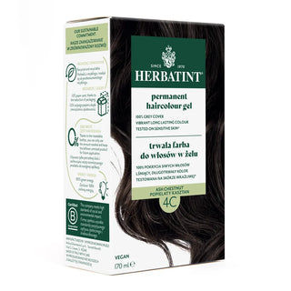 Herbatint Gel Colorante Permanente 170ml 4C Castano Cenere — Tintura permanente