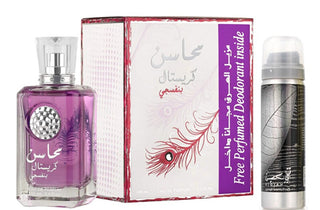 Lattafa Mahasin Crystal Violet - Edp 100 Ml + Deodorante Spray Najdia 50 Ml