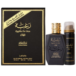 Lattafa Raghba For Men - Edp 100 Ml + Deodorante Spray 50 Ml