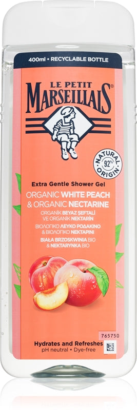 Le Petit Marseillais Gel de banho delicado orgânico de pêssego branco e nectarina 400 ml