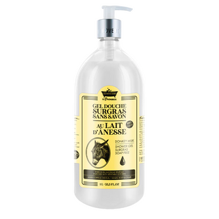 Les Petites Bains de Provence Gel Doccia al Latte d'Asina per Corpo, Viso e Capelli per Pelli Sensibili 1000 ml