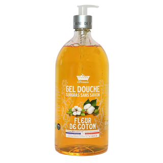 Les Petites Bains de Provence Gel doccia ai fiori di cotone per pelli sensibili 1000 ml